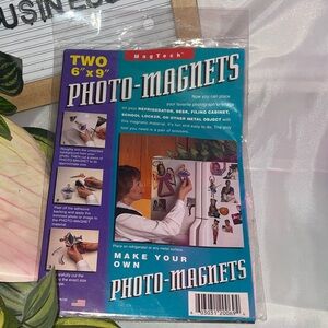 Photo Magnet Sheets Two 6"x 9" MagTech Create  Own Magnets New